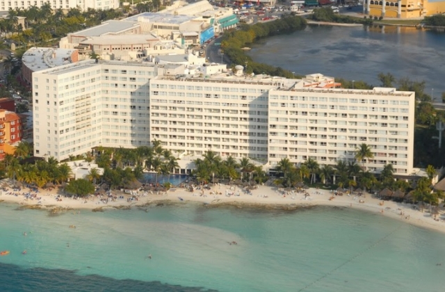 Luftaufnahme der Hotelzone